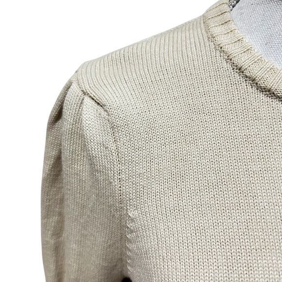 Maje Red & Cream Chevron 100% wool ski Sweater size small - Picture 3 of 9